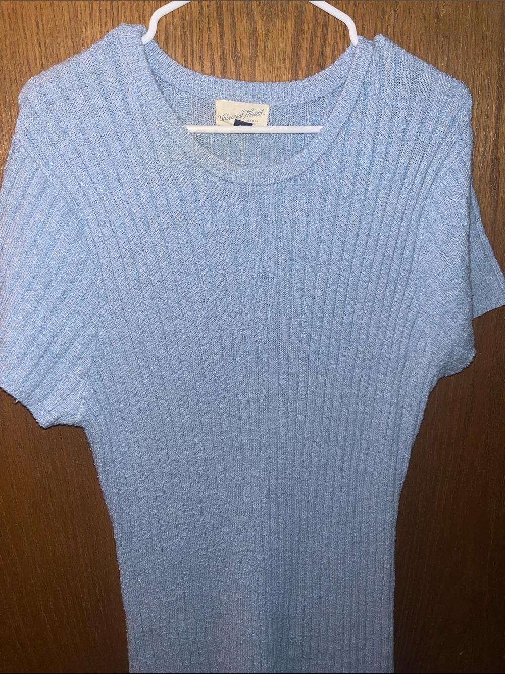Universal Thread Light Blue Ribbed Midi Sweater Dress - Picture 7 of 10